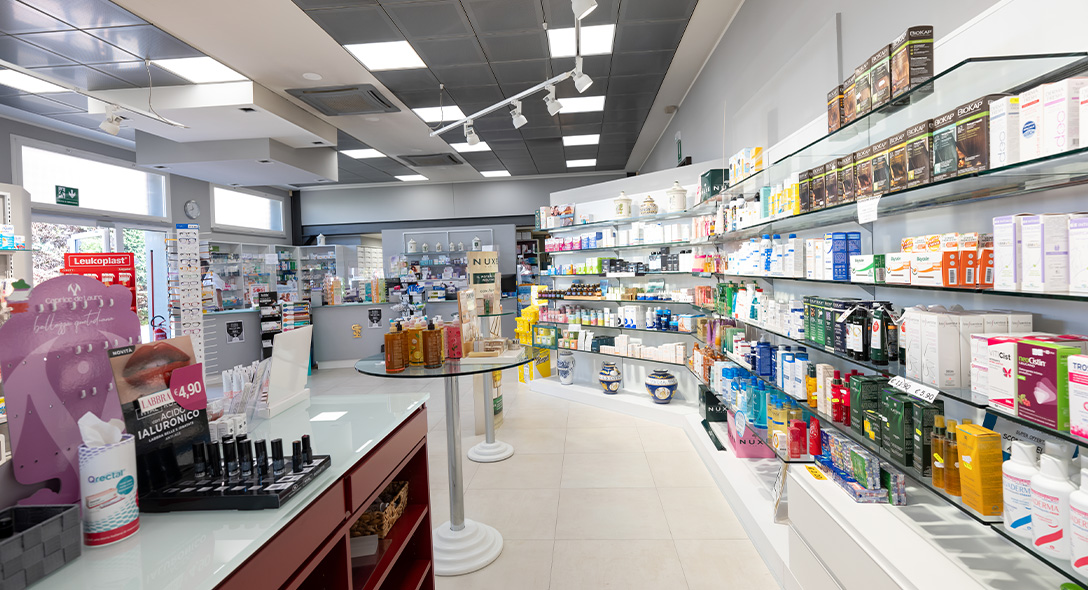 Foto degli interni della farmacia